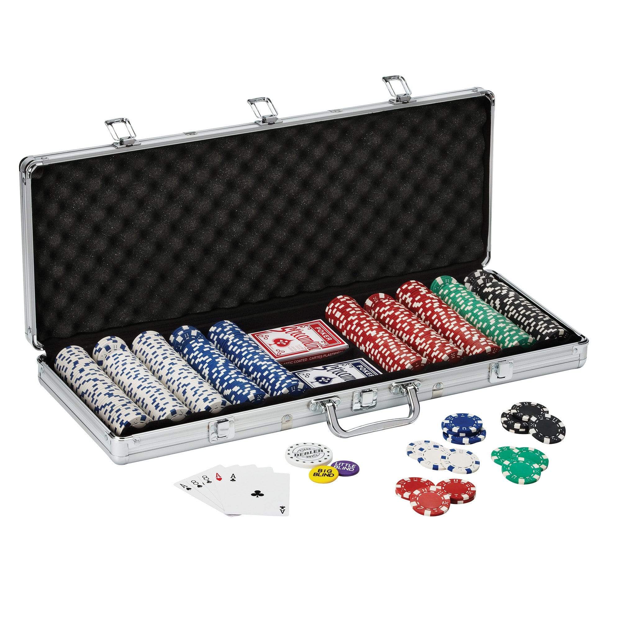 Fat Cat Casino Aluminum / Claytec Fat Cat 500Ct Texas Hold'Em Dice Poker Chip Set