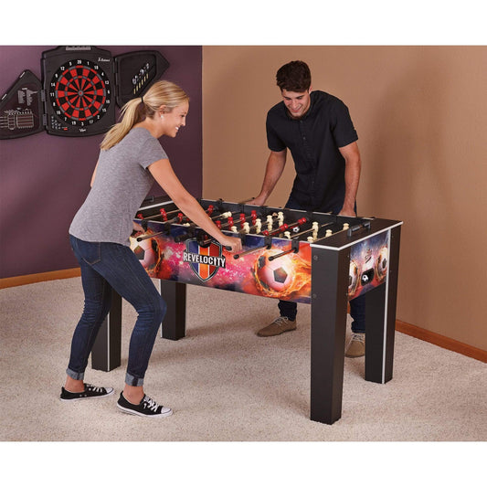 Fat Cat Game Table Black / As shown Fat Cat Revelocity Foosball Table