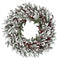 Fraser Hill Farm -  25-In. Flocked Wreath Door or Wall Hanging - with Berries