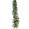 Fraser Hill Farm -  9-Ft. Mixed Leaf Decorative Garland with Pinecones and Red Berries