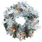 Fraser Hill Farm -  24-in. Christmas Prelit Snow Flocked Wreath with Oversized Pinecones