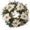 Fraser Hill Farm -  24-in. Christmas Wreath with Poinsettias, Ornaments and Gold Berries