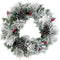 Fraser Hill Farm -  24-in. Christmas Snow Covered Wreath with Pinecones and Berries