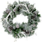 Fraser Hill Farm -  24-in. Christmas Frosted Wreath with Pinecones, Berries, and Antler Decorations