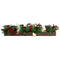 Fraser Hill Farm -  42-inch 5-Candle Holder Holiday Centerpiece with Pine, Red Berries and Gold Leaf Accents in Wooden Box