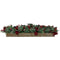 Fraser Hill Farm -  42-inch 5-Candle Holder Holiday Centerpiece with Frosted Pine Branches, Red Berries, Plaid Bows and Bells in Wooden Box