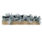 Fraser Hill Farm -  42-inch 5-Candle Holder Holiday Centerpiece with Frosted Pine Branches and Pinecones in Wooden Box