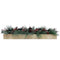 Fraser Hill Farm -  42-inch 5-Candle Holder Holiday Centerpiece with Frosted Pine Branches, Red Berries, Plaid Bows and Pinecones in Wooden Box