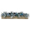 Fraser Hill Farm -  42-inch 5-Candle Holder Holiday Centerpiece with Frosted Pine Branches and Blue Ornaments in Wooden Box