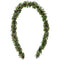 Fraser Hill Farm -  9-Ft. Frosted Faux Boxwood Christmas Garland with Red Berries
