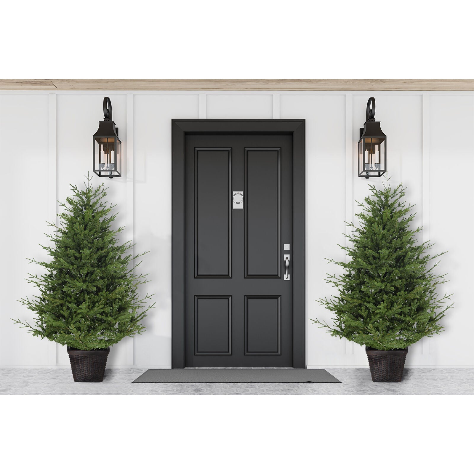Fraser Hill Farm -  5.0-Ft Adirondack Potted Christmas Tree Décor