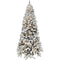 Fraser Hill Farm -  10-Ft. Flocked Alaskan Pine Christmas Tree with Warm White LED String Lighting