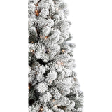 Fraser Hill Farm -  6.5-Ft. Flocked Alaskan Pine Christmas Tree with Smart String Lighting