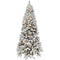 Fraser Hill Farm -  7.5-Ft. Flocked Alaskan Pine Christmas Tree with Warm White LED String Lighting