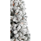 Fraser Hill Farm -  9-Ft. Flocked Alaskan Pine Christmas Tree with Smart String Lighting