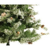 Fraser Hill Farm -  7.5 Ft. Buffalo Fir Slim Artificial Christmas Tree with Multi-Color LED String Lighting