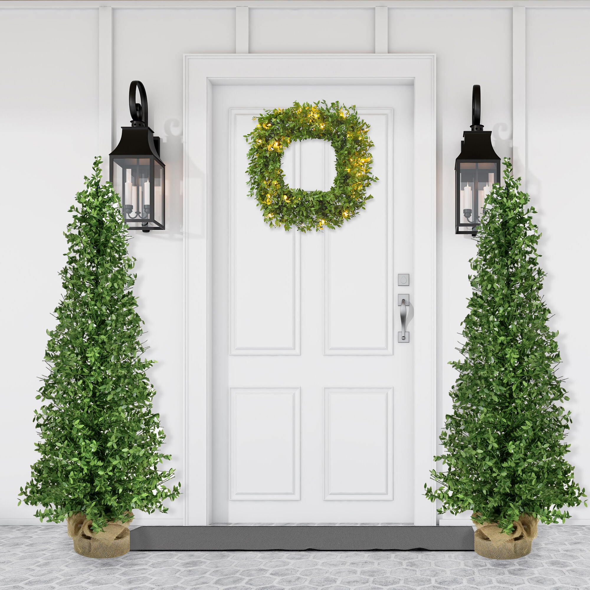 Fraser Hill Farm -  4-Ft. Boxwood Porch Tree in Burlap Bag