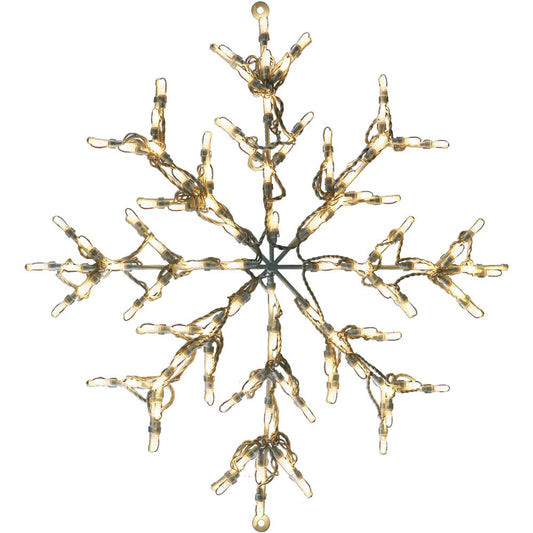 Fraser Hill Farm -  Christmas Indoor/Outdoor LED Lights, 30-inch Snowflake in Warm White