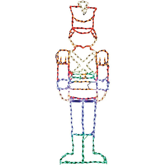 Fraser Hill Farm -  Christmas Giant Outdoor LED Lights, 6-Ft. Toy Soldier (77-inchH x 25-inchW)