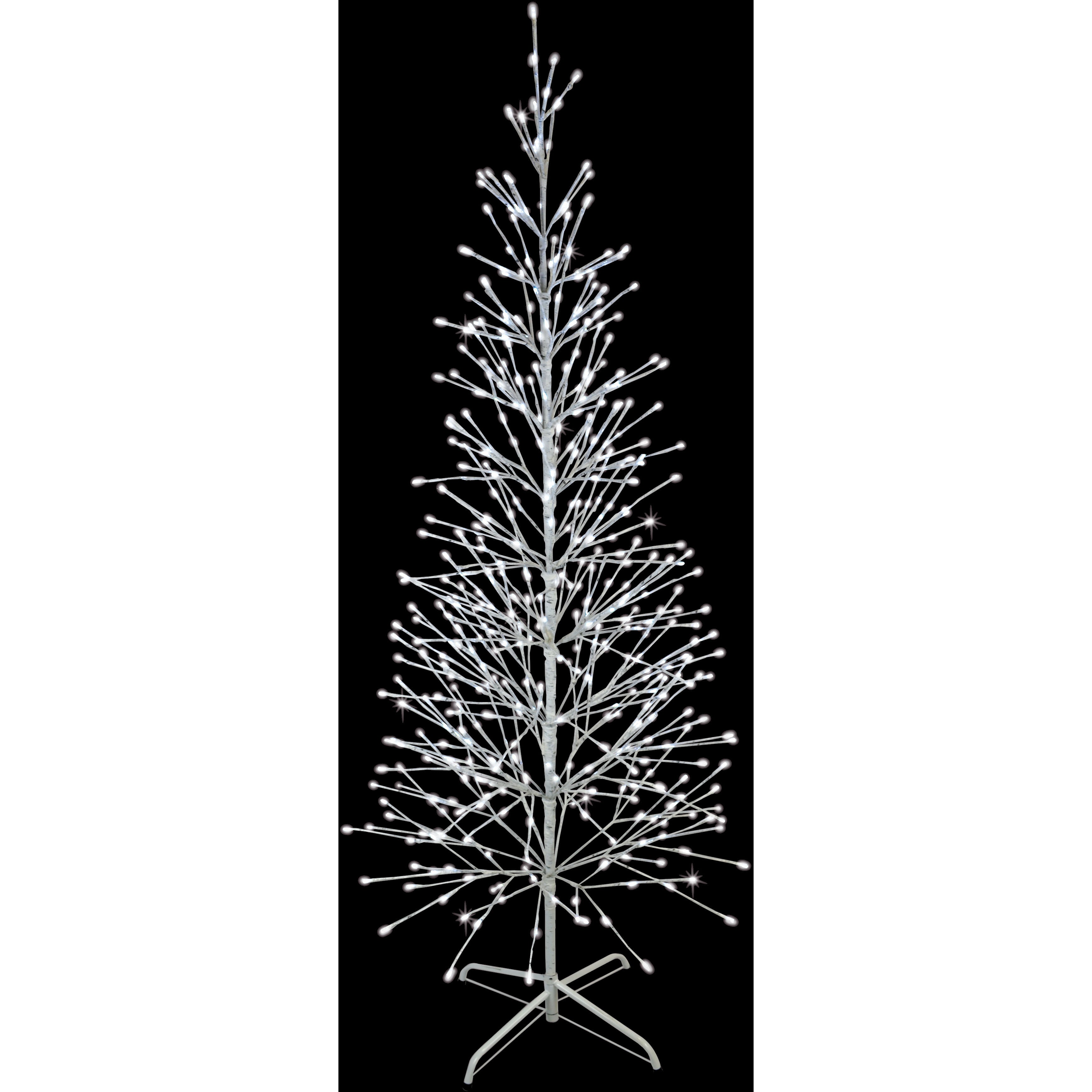 Fraser Hill Farm -  Set of 3 Color Changing Birch Trees, 4-Ft., 5.5-Ft., 6.5-Ft., in Warm White and Multi-Color LED Lights