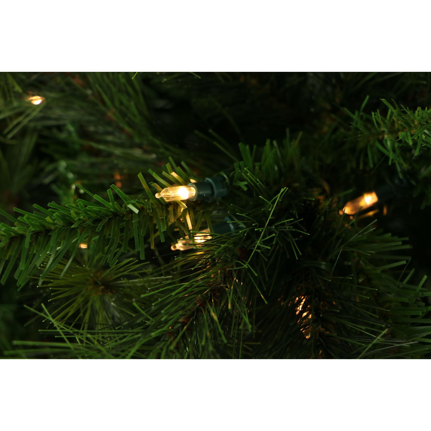 Fraser Hill Farm -  6.5-Ft. Canyon Pine Christmas Tree with Warm White LED Lighting