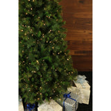 Fraser Hill Farm -  7.5-Ft. Canyon Pine Christmas Tree with Warm White LED Lighting