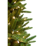 Fraser Hill Farm -  6.5 Ft. Carmel Pine Slim Artificial Christmas Tree with Smart String Lighting