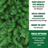 Fraser Hill Farm -  7.5 Ft. Carmel Pine Slim Artificial Christmas Tree