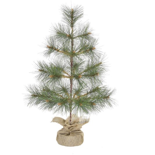 Fraser Hill Farm -  3-ft. Farmhouse Fir Christmas Tree with Burlap Bag