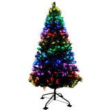 Fraser Hill Farm -  Indoor or Outdoor 7-Ft. Green Fiber Optic Prelit Christmas Tree with Festive LED Dancing Lights