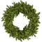 Fraser Hill Farm -  36-In. Grandland Artificial Holiday Wreath with Clear Battery-Operated LED String Lights for Indoor and Outdoor Displays