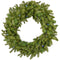 Fraser Hill Farm -  36-In. Grandland Artificial Holiday Wreath with Multi-Colored Battery-Operated LED String Lights for Indoor/Outdoor Use