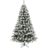 Fraser Hill Farm -  6.5-Ft Homestead Pine Frosted Christmas Tree with Pinecones and Berries and Metal Stand