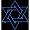 Fraser Hill Farm -  42-inchH x 36-inchW Star of David, Hanukkah LED Lights, Large Outdoor Decoration