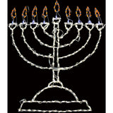 Fraser Hill Farm -  55-In. H x 45-In. W Hanukkah Menorah Giant Indoor/Outdoor Sign with 297 LED Lights