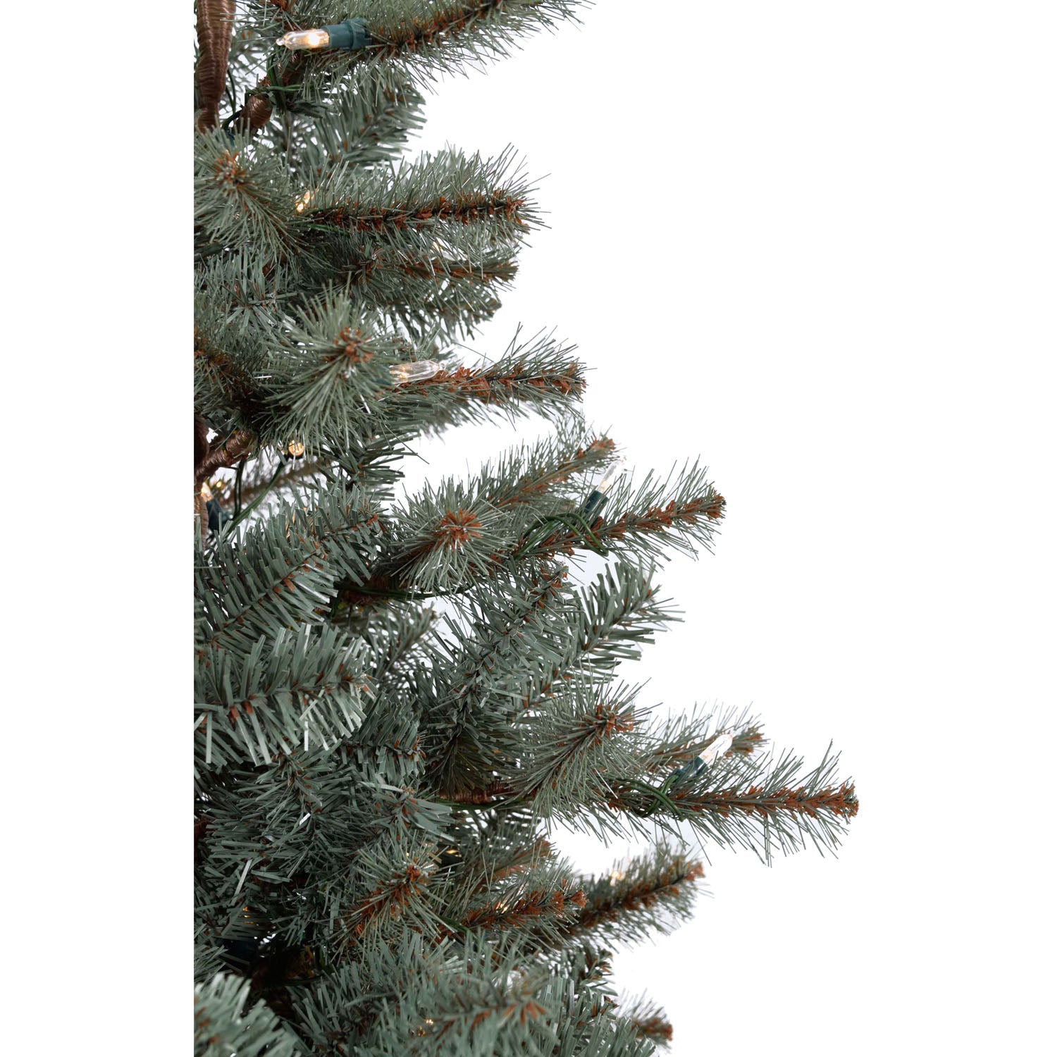 Fraser Hill Farm -  2-Ft. Heritage Pine Artificial Tree with Burlap Base and Battery-Operated LED String Lights
