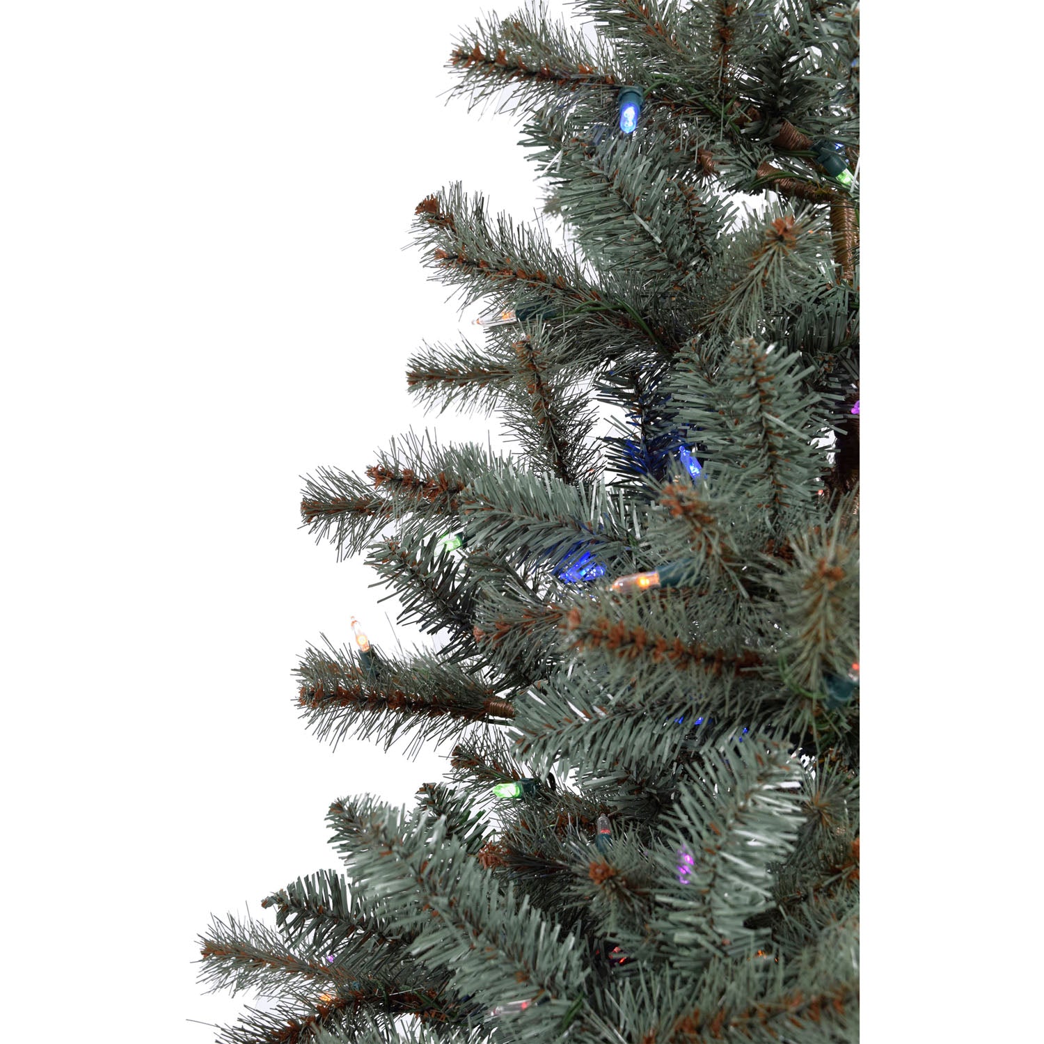 Fraser Hill Farm -  3-Ft. Heritage Pine Artificial Tree with Burlap Base and Multi-Colored LED String Lights