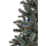 Fraser Hill Farm -  Set of Two 4-Ft. Heritage Pine Artificial Trees with Burlap Bases and Multi-Colored LED String Lights