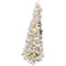 Fraser Hill Farm -  7.5-ft. Green Christmas Half Tree with Flock and Warm White LED Lighting