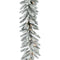 Fraser Hill Farm -  9-Ft. Icy Frost Snow Flocked Garland with Warm White LED Lights