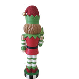 Fraser Hill Farm - 48-inch Elf Nutcracker Figurine Holding Tree in Red/Green