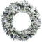 Fraser Hill Farm -  24-In. Mountain Pine Flocked Wreath with 3-Function Multi-Color LED Lights