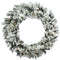 Fraser Hill Farm -  36-In. Mountain Pine Flocked Wreath with Warm White LED Lights