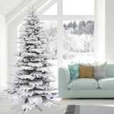 Fraser Hill Farm -  6.5-Ft. Flocked Mountain Pine Christmas Tree