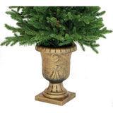 Fraser Hill Farm -  3-Ft. Noble Fir Artificial Tree with Metallic Urn Base