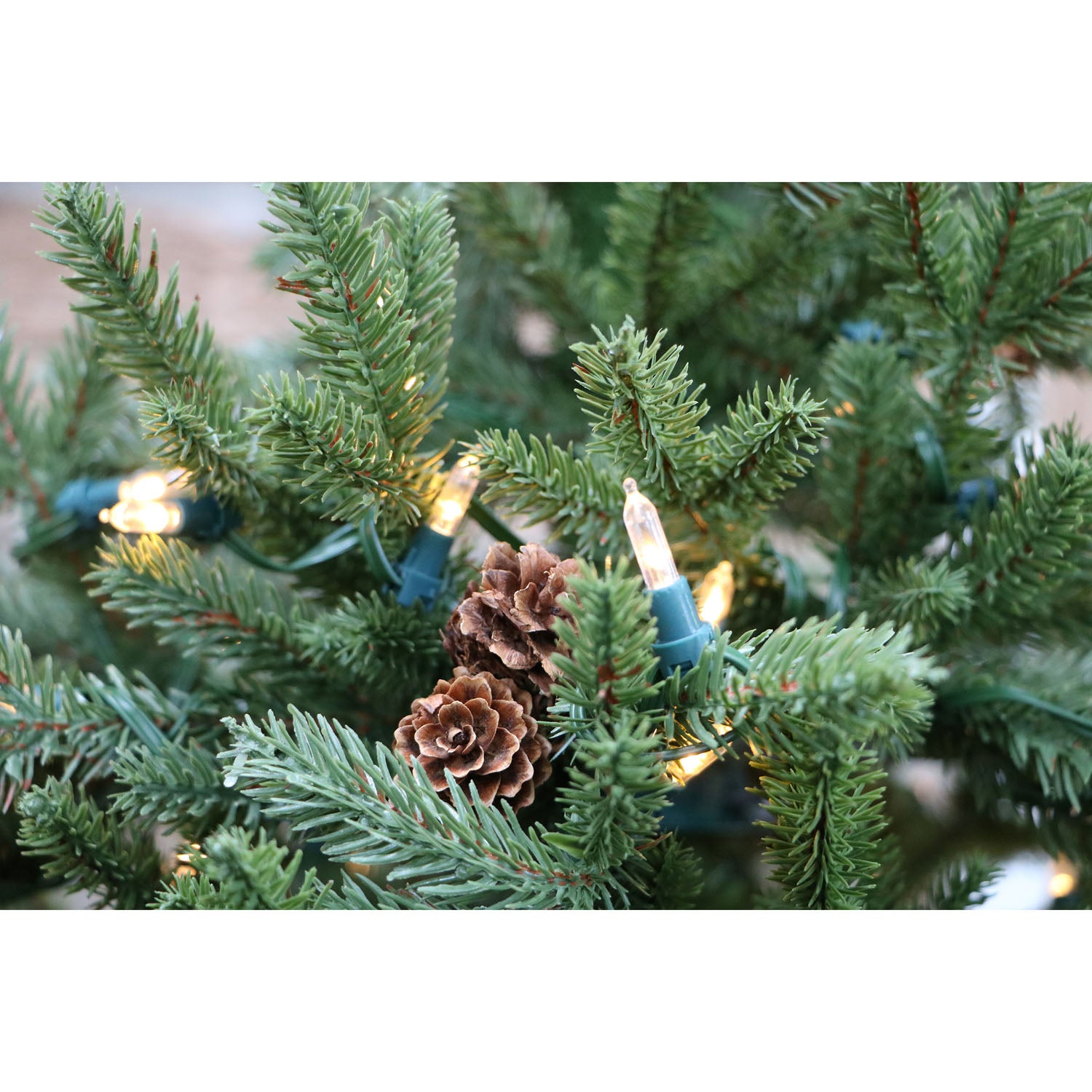Fraser Hill Farm -  4-Ft. Noble Fir Artificial Tree with Metallic Urn Base and LED String Lights