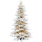 Fraser Hill Farm -  12-Ft. Flocked Pine Valley Christmas Tree with Clear Smart String Lighting