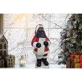 Fraser Hill Farm -  3-Ft. African American Santa Claus Statue Holding a Naughty & Nice List, Resin Indoor or Outdoor Christmas Decor