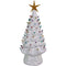 Fraser Hill Farm -  3-Ft. Resin Christmas Tree with Light-Up Star and Vintage Bulb Covers, Indoor or Covered Outdoor Holiday Decor, White