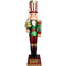 Fraser Hill Farm -  Indoor/Outdoor Oversized Christmas Decor, 4-Ft. Candy-Look Nutcracker Greeter Holding Tree in Green